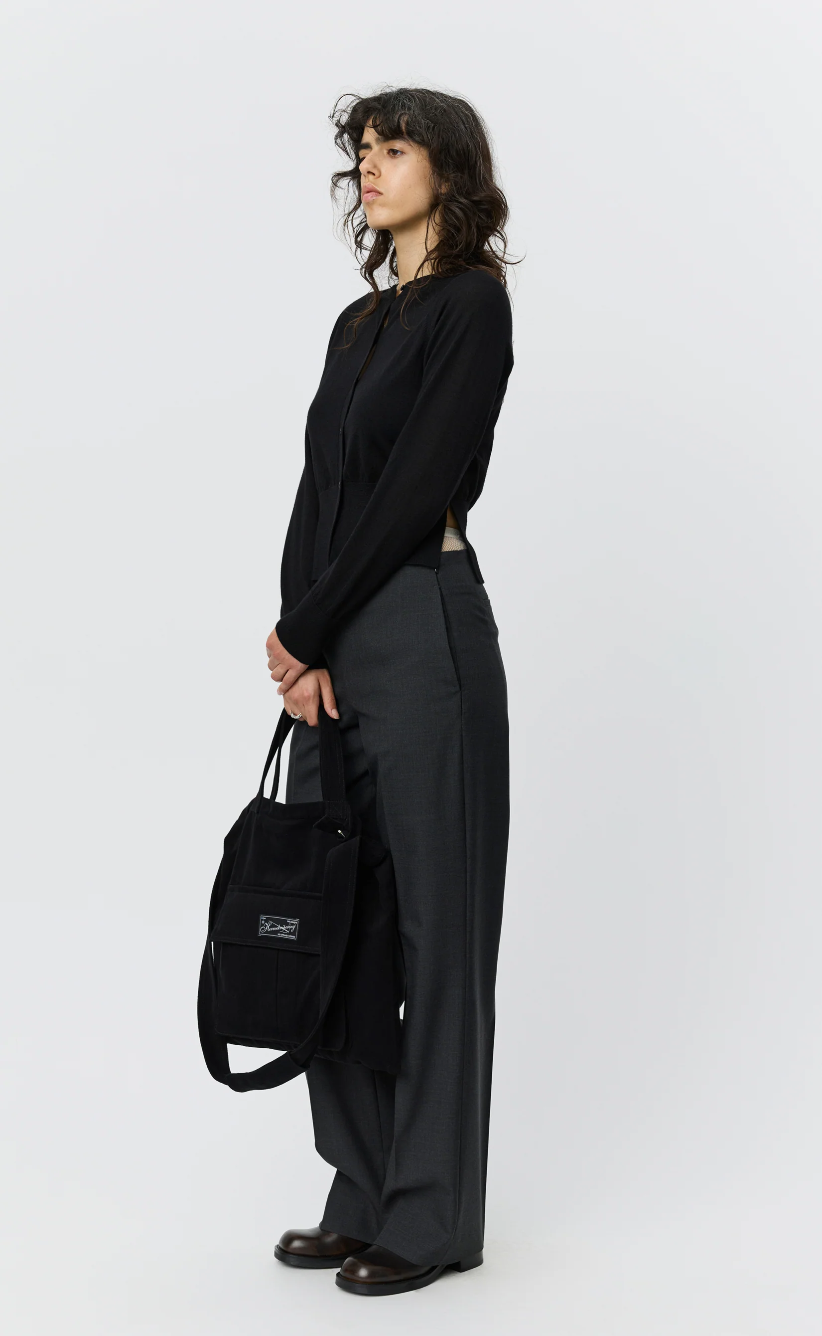 Appointment Cardigan - Black Merino Silk - Image 2