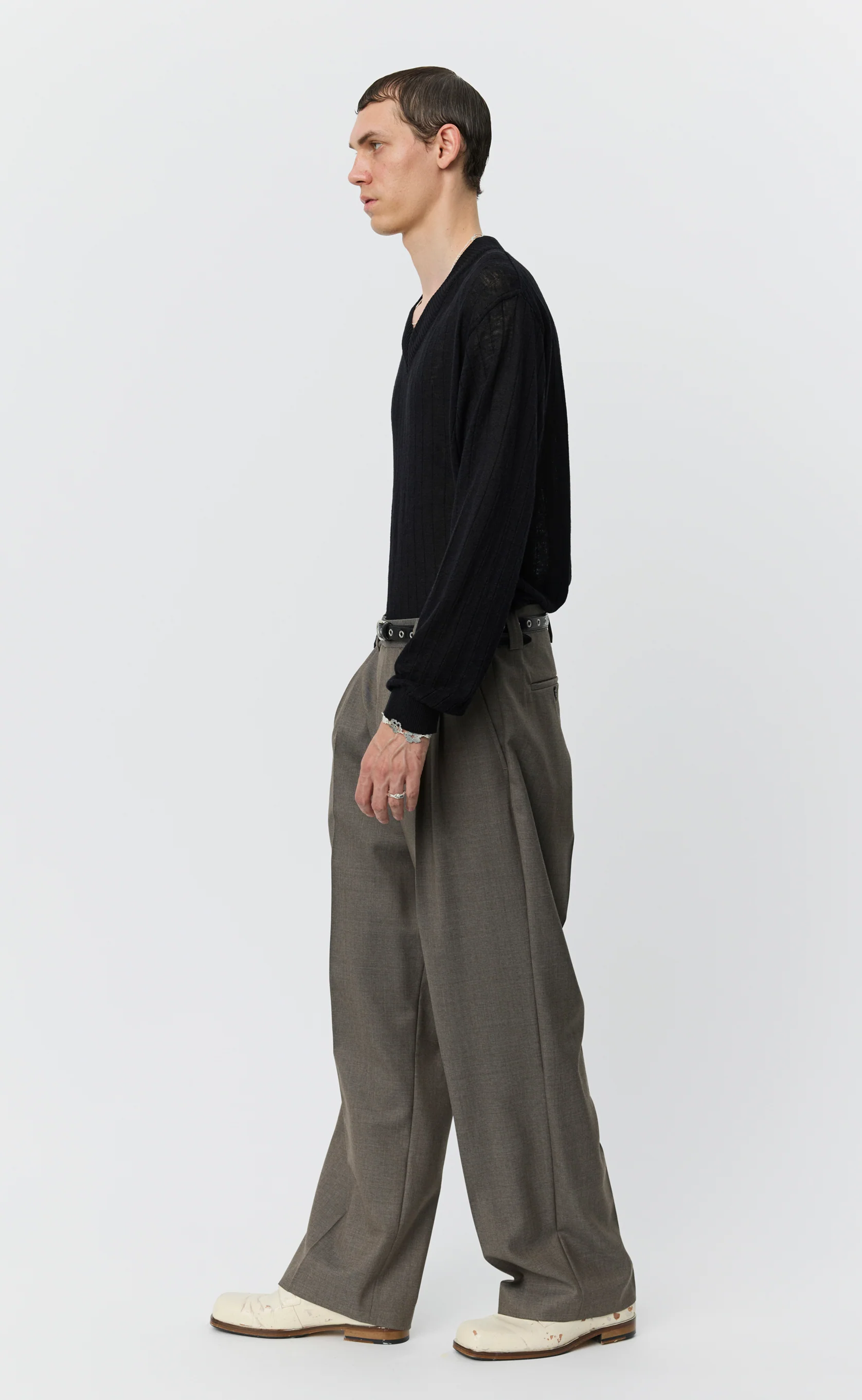 Classic Trousers - Light Taupe Wool - Image 2