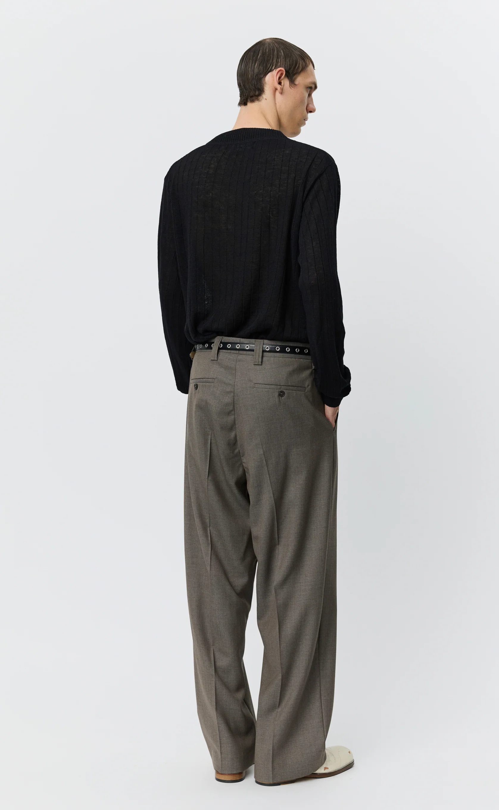 Classic Trousers - Light Taupe Wool - Image 3