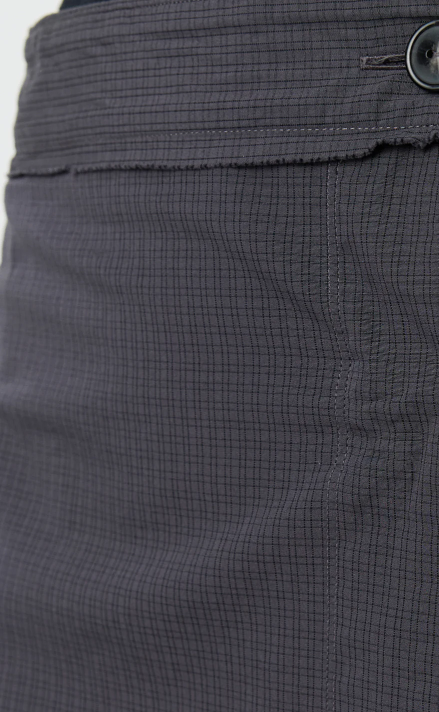 Classic Wrap Skirt - Mushroom Micro Check Poplin - Image 4
