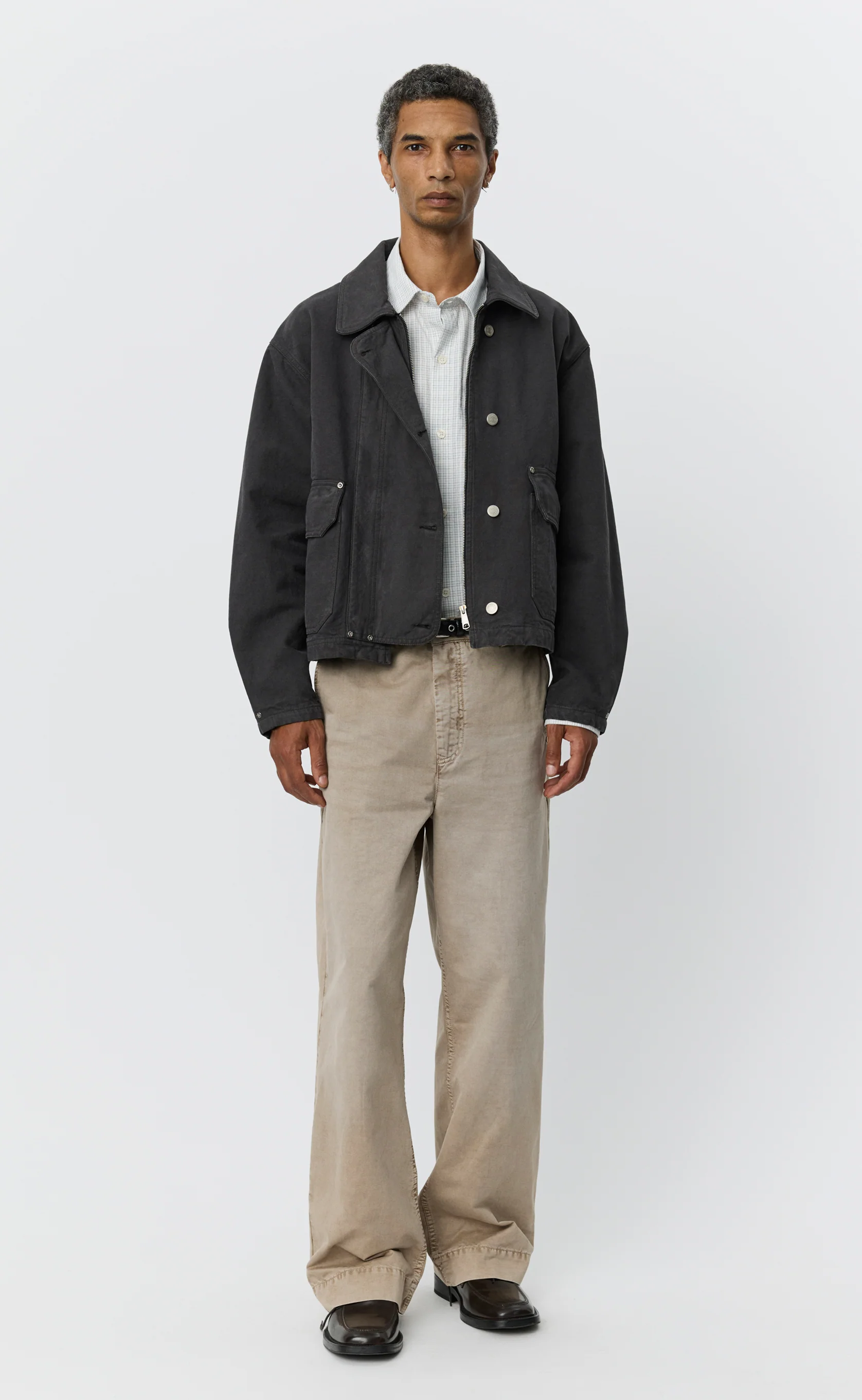 Courier Jacket - Washed Grey Canvas - Image 2