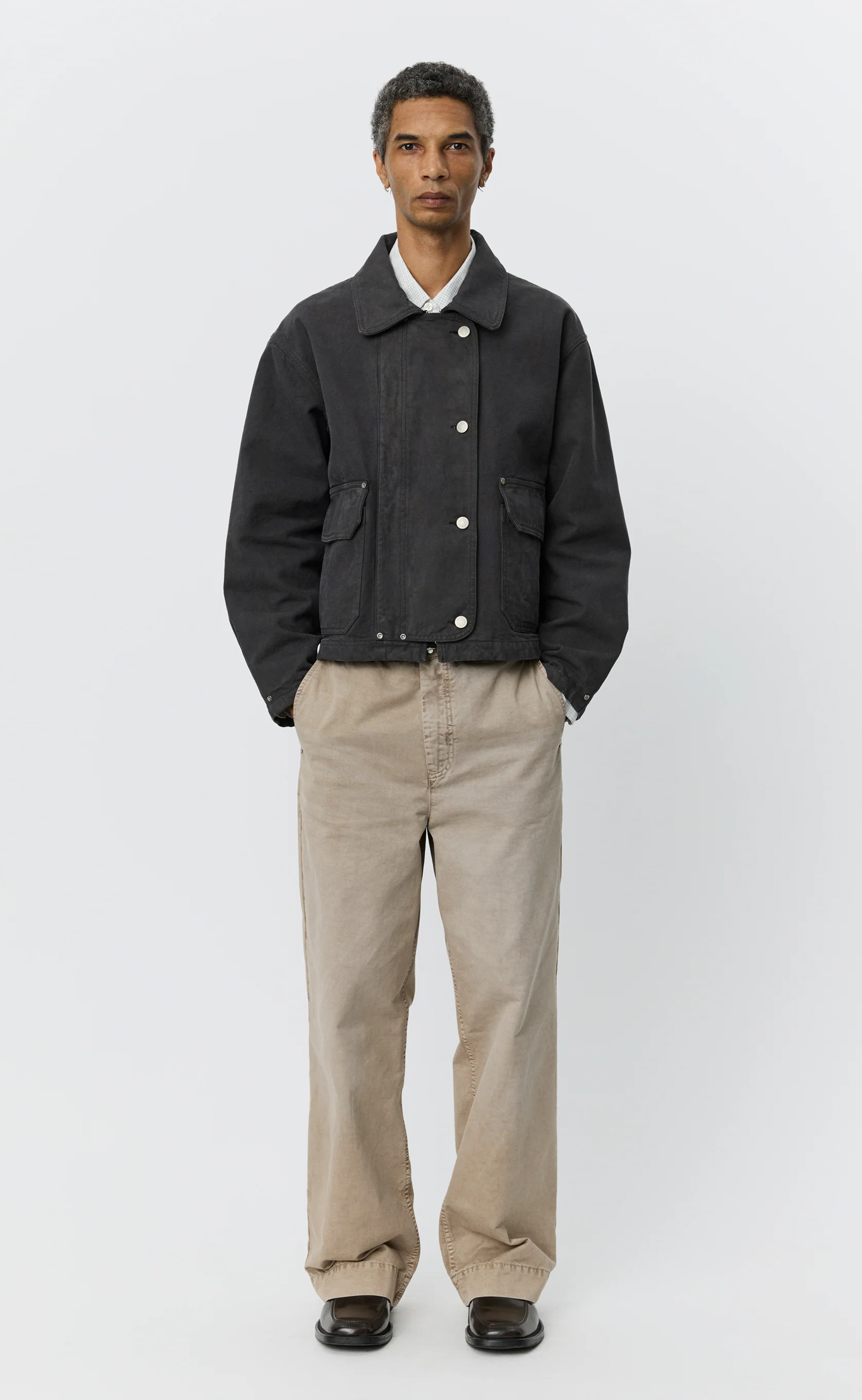Courier Jacket - Washed Grey Canvas - Image 5