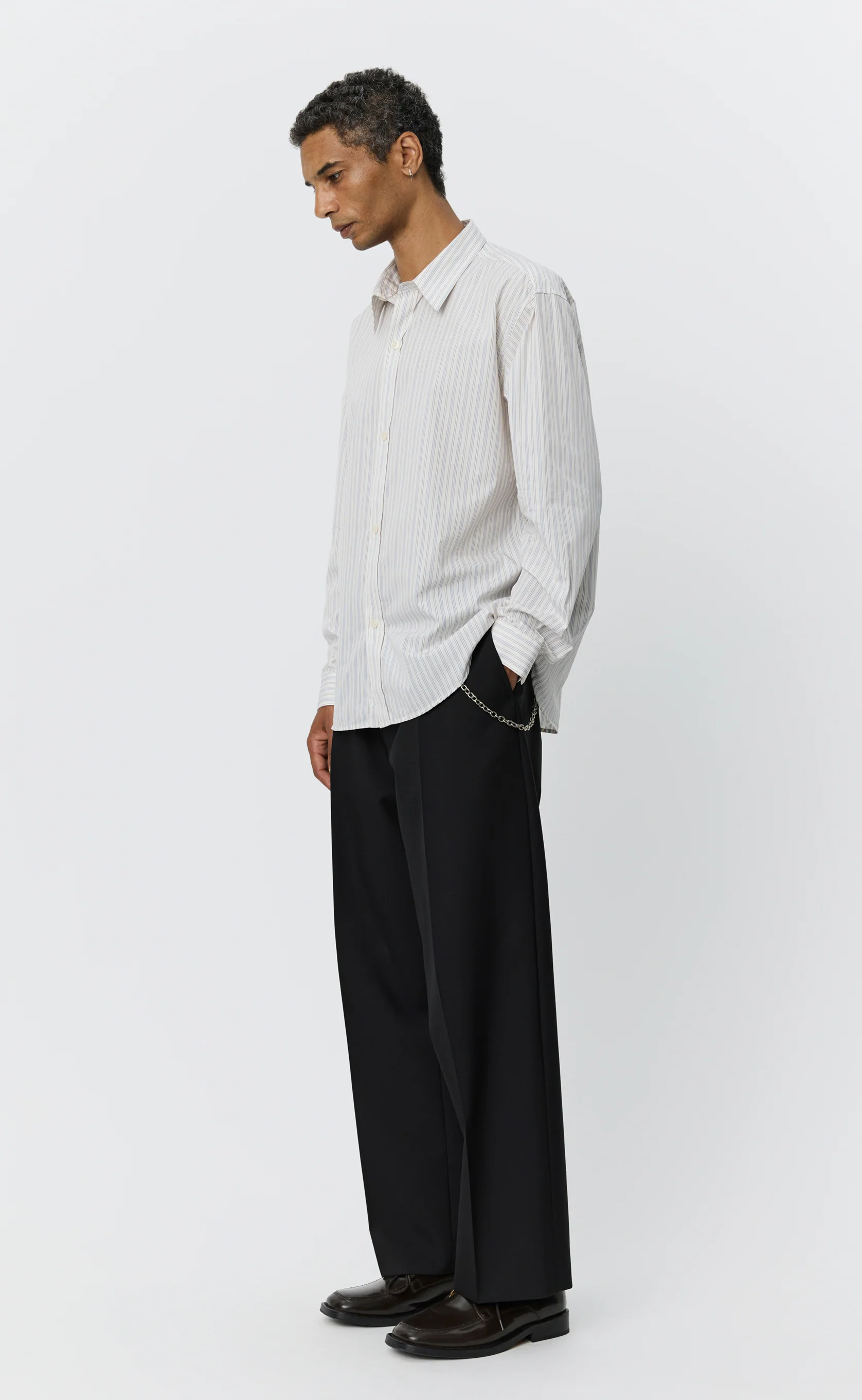 Evening Shirt - Off White Business Stripe - Image 2