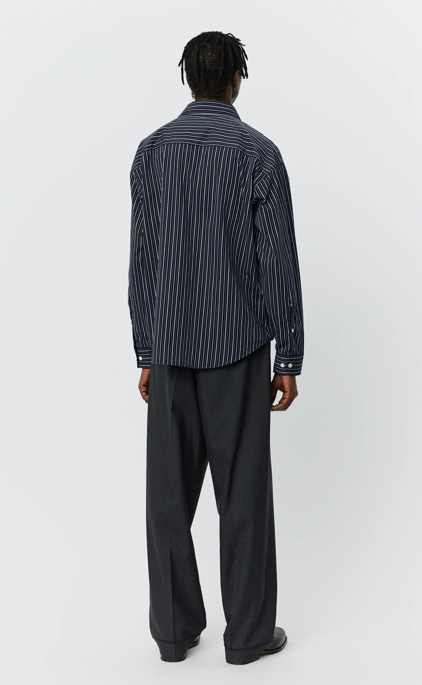 Exact Shirt - Black Office Stripe - Image 3