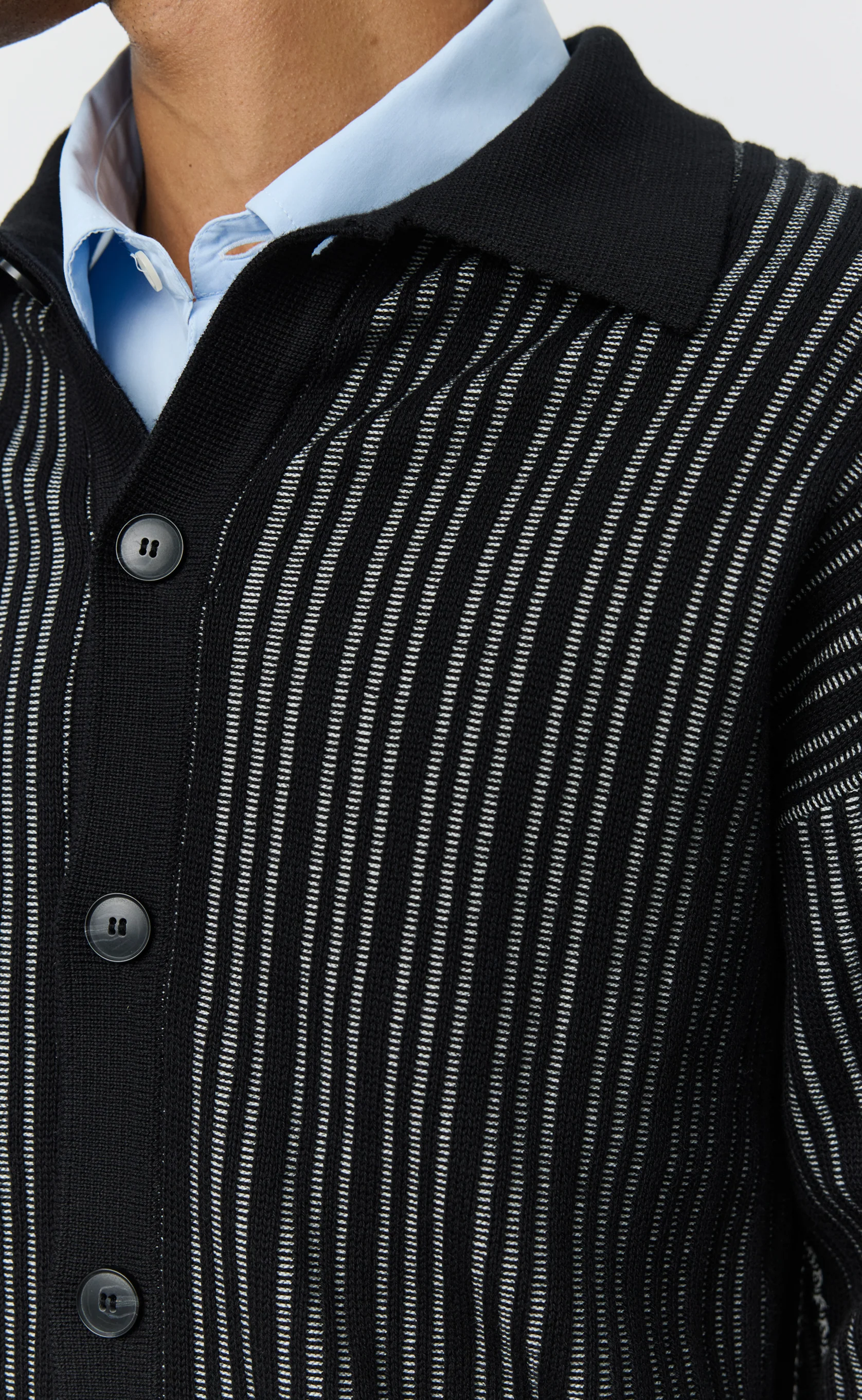 Formal Cardigan - Black Stripe - Image 6