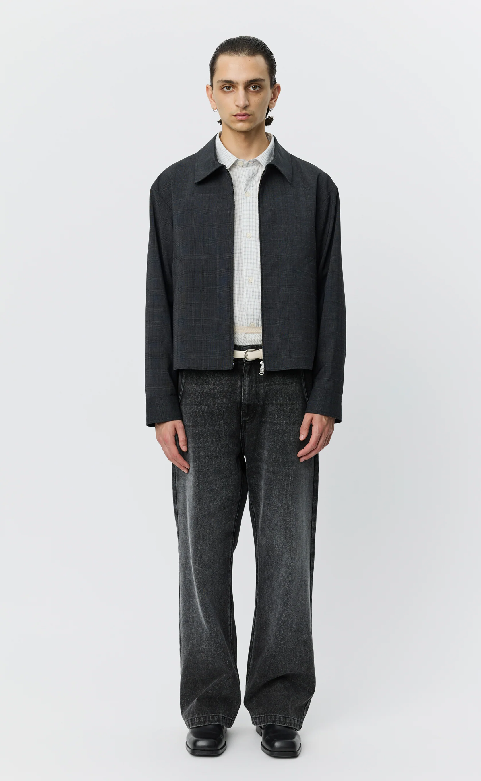 Mail Jacket - Dark Grey Check - Image 2