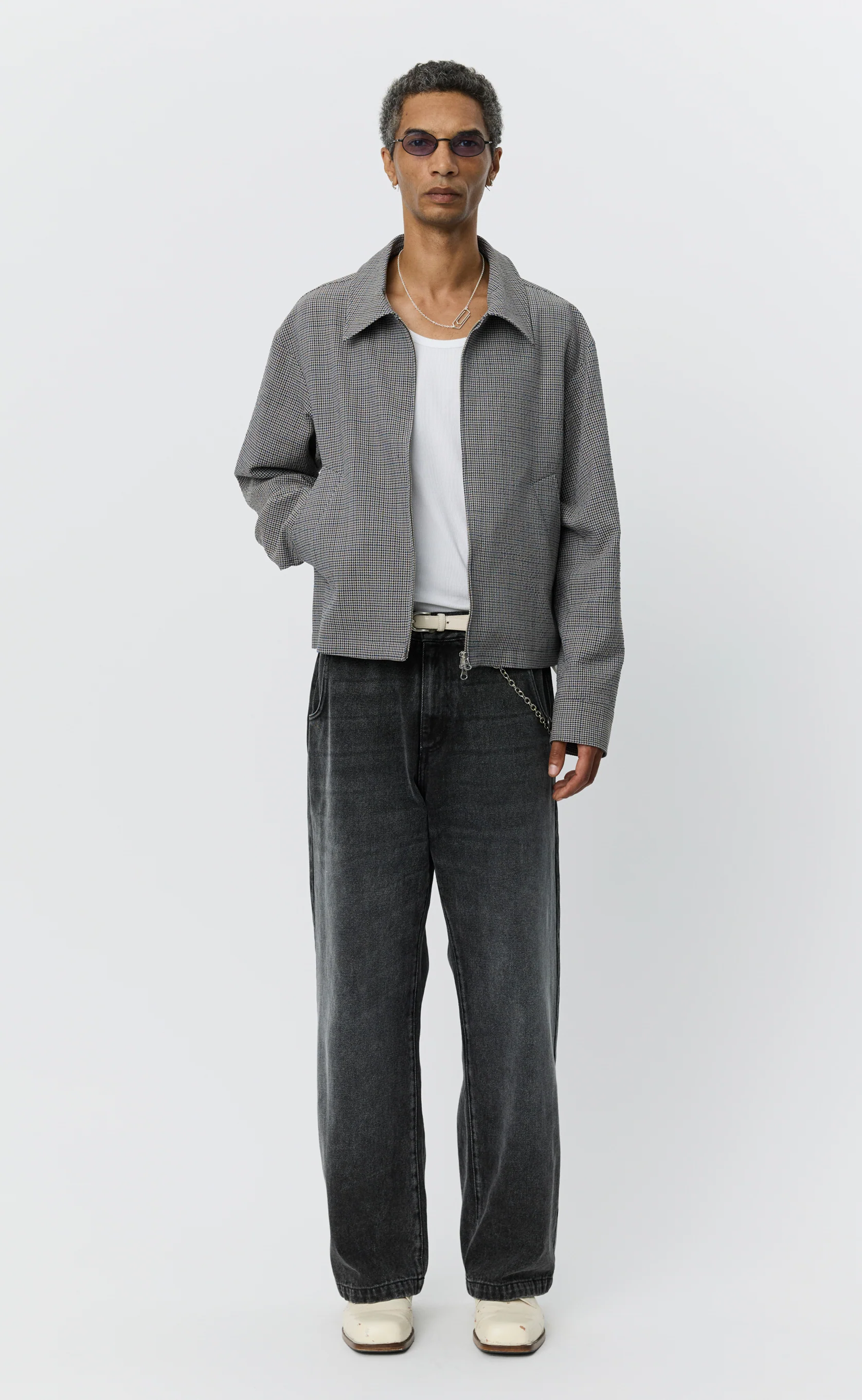 Mail Jacket - Taupe Check - Image 2
