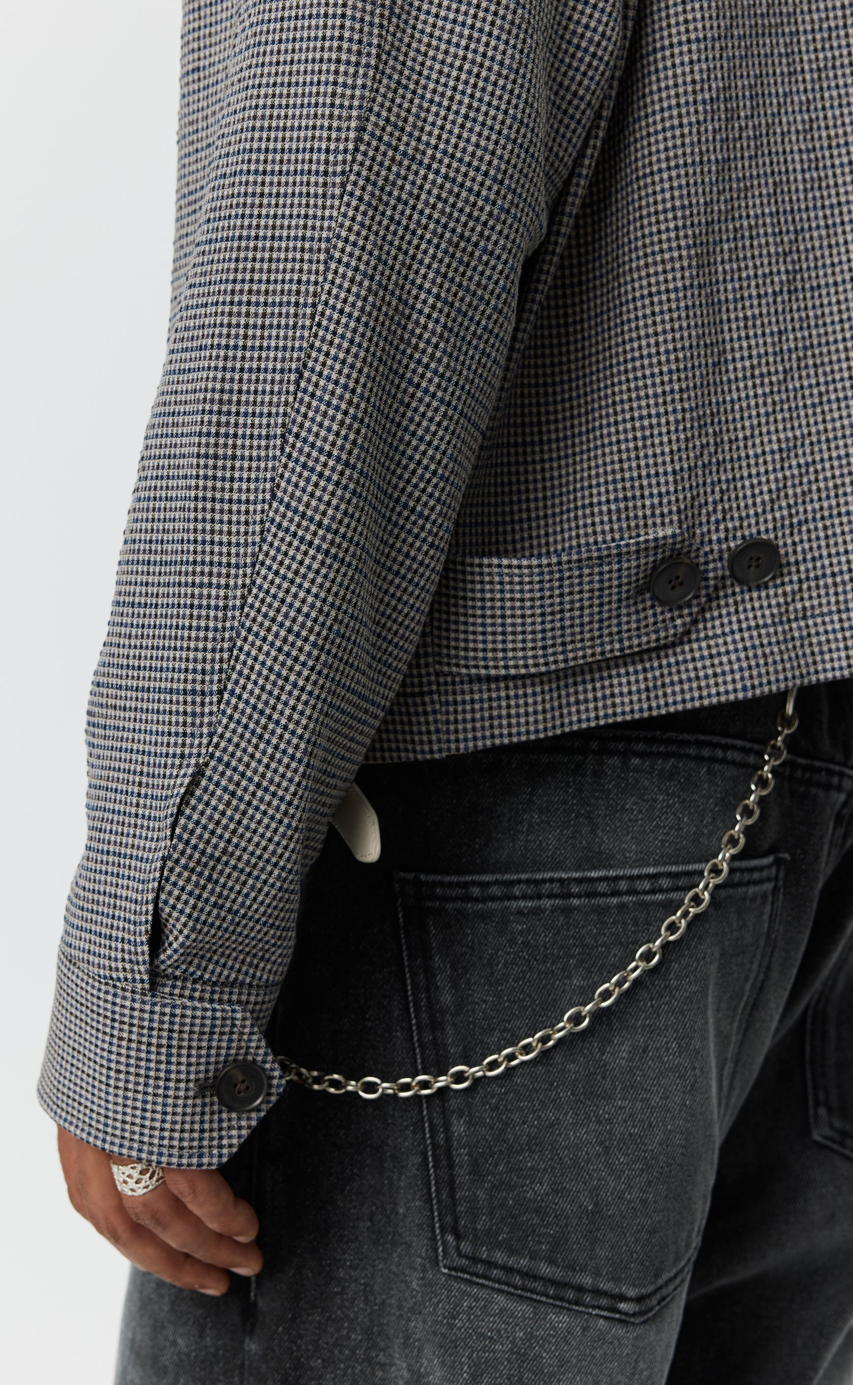 Mail Jacket - Taupe Check - Image 7