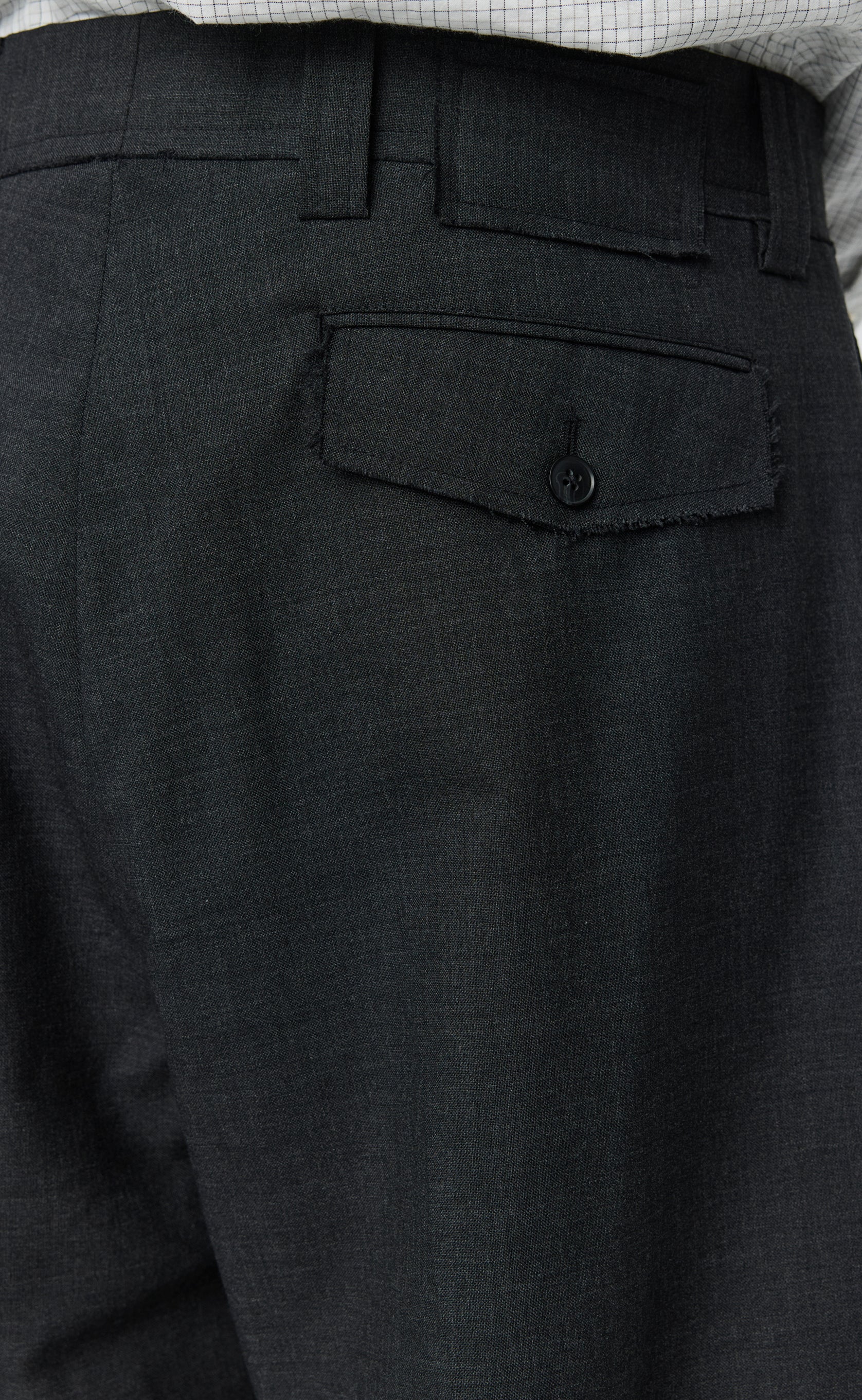 Patch Trousers - Grey Wool - Image 4