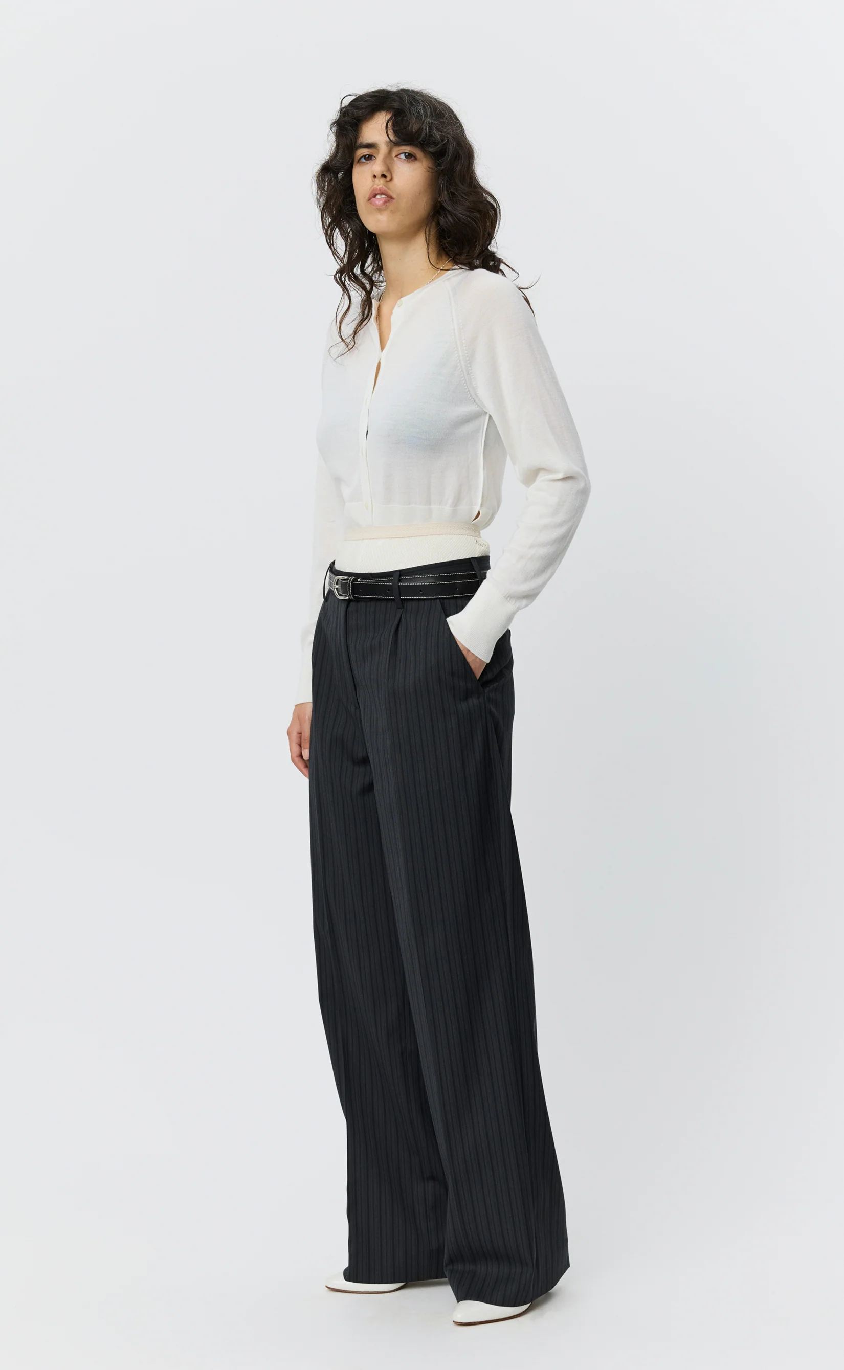 Primary Trousers - Wide Grey Double Stripe - Image 2