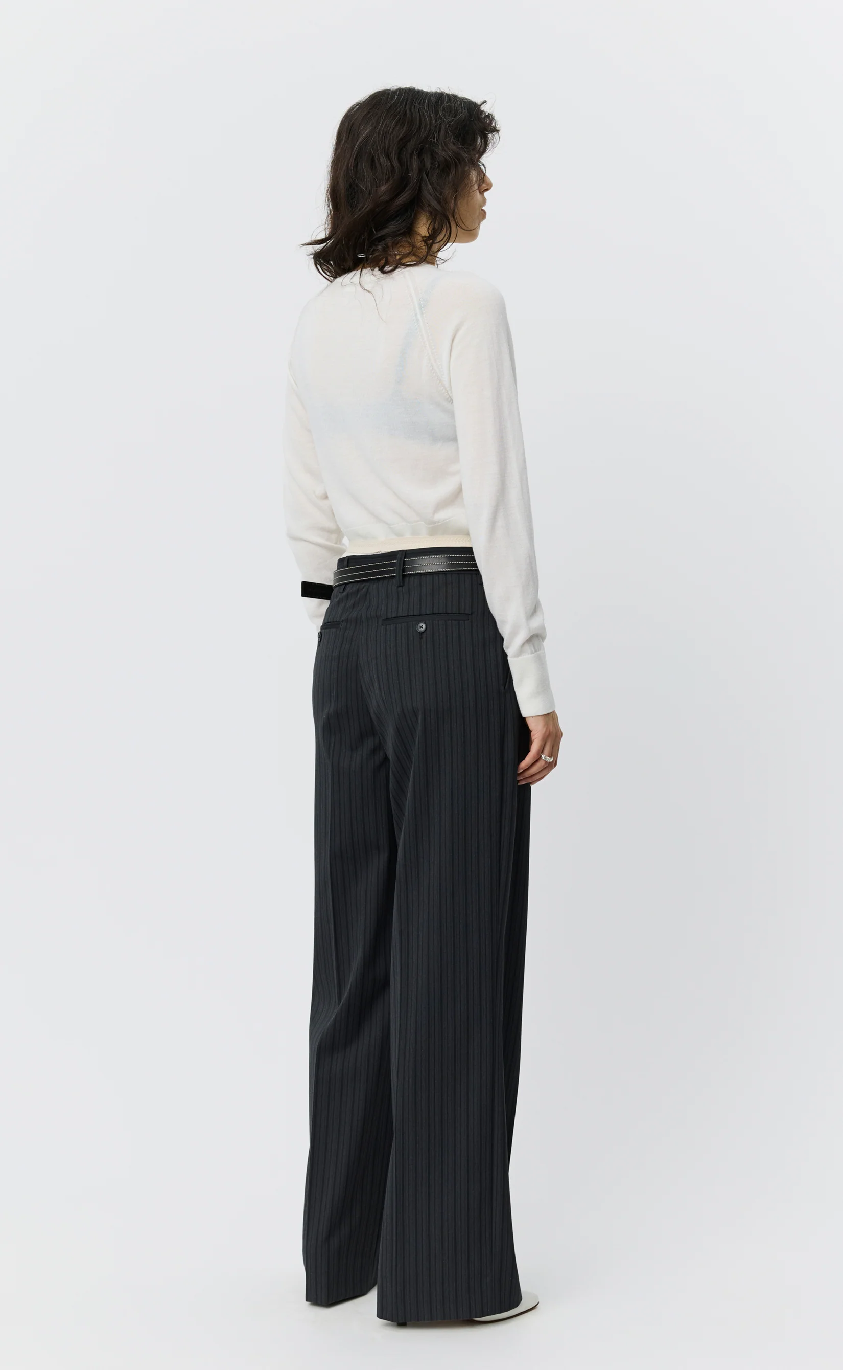 Primary Trousers - Wide Grey Double Stripe - Image 3