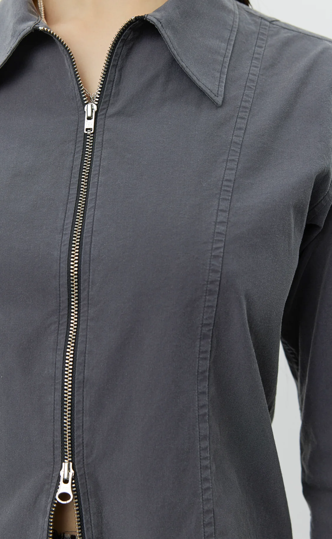 Readers Zip Shirt - Washed Graphite - Image 4