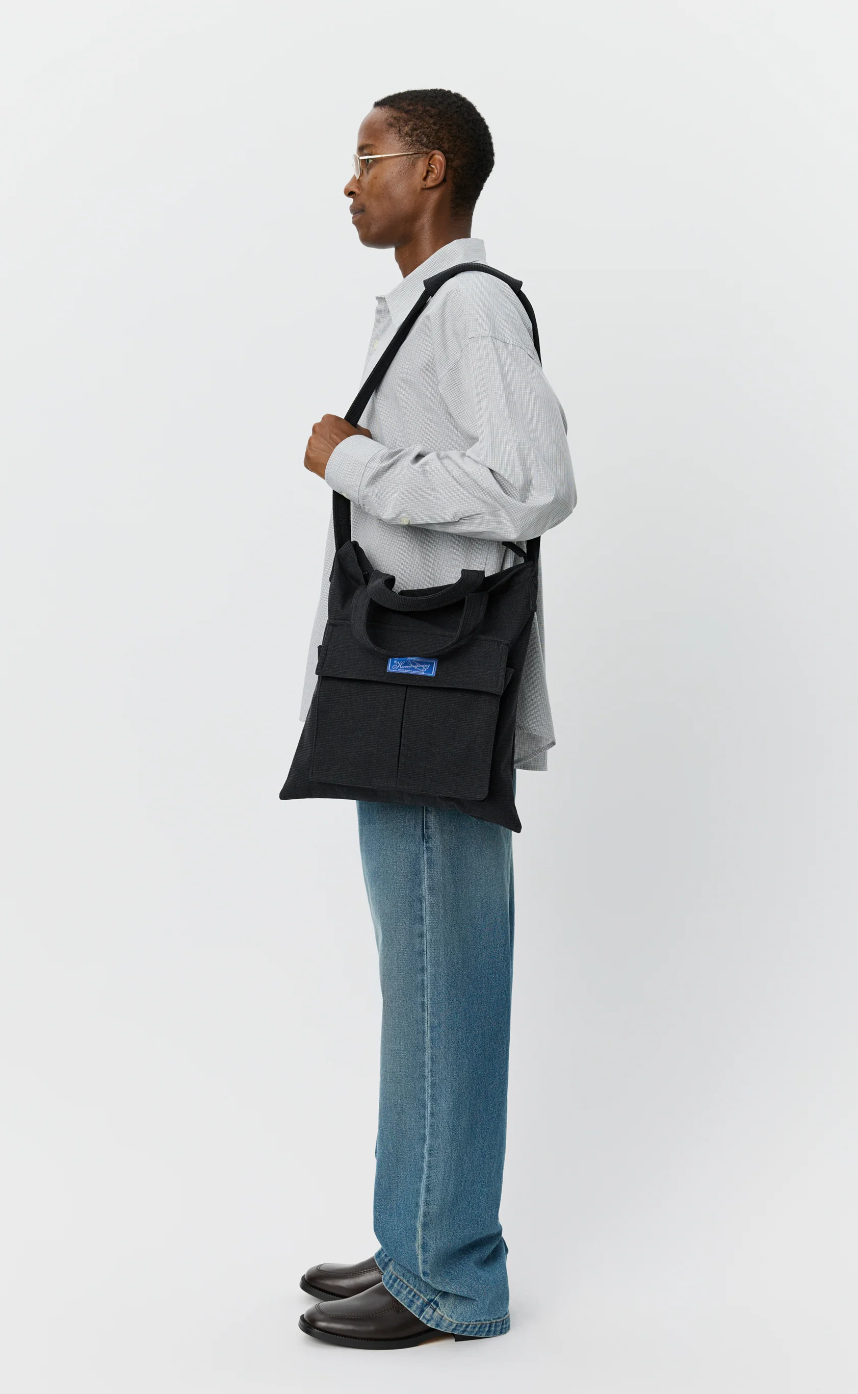 Routine Shoulder Bag - Grey Speckle Canvas - Image 3