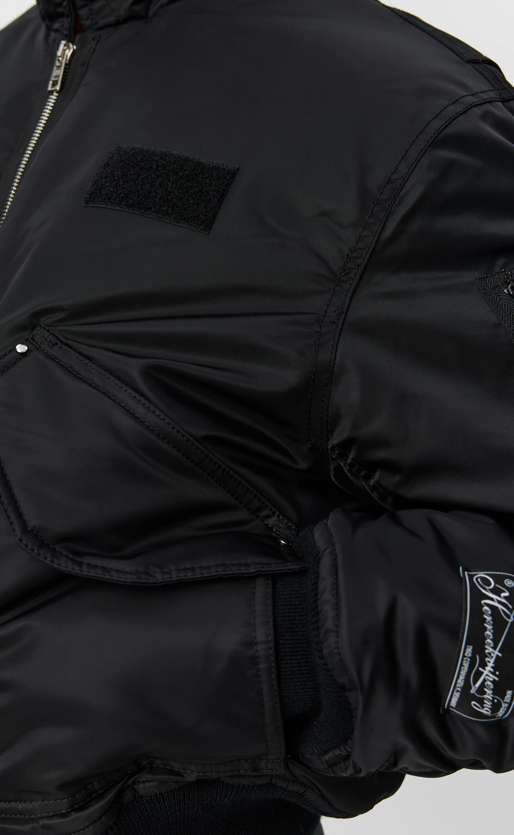Schott CWU Bomber - Black Recycled Nylon - Image 6