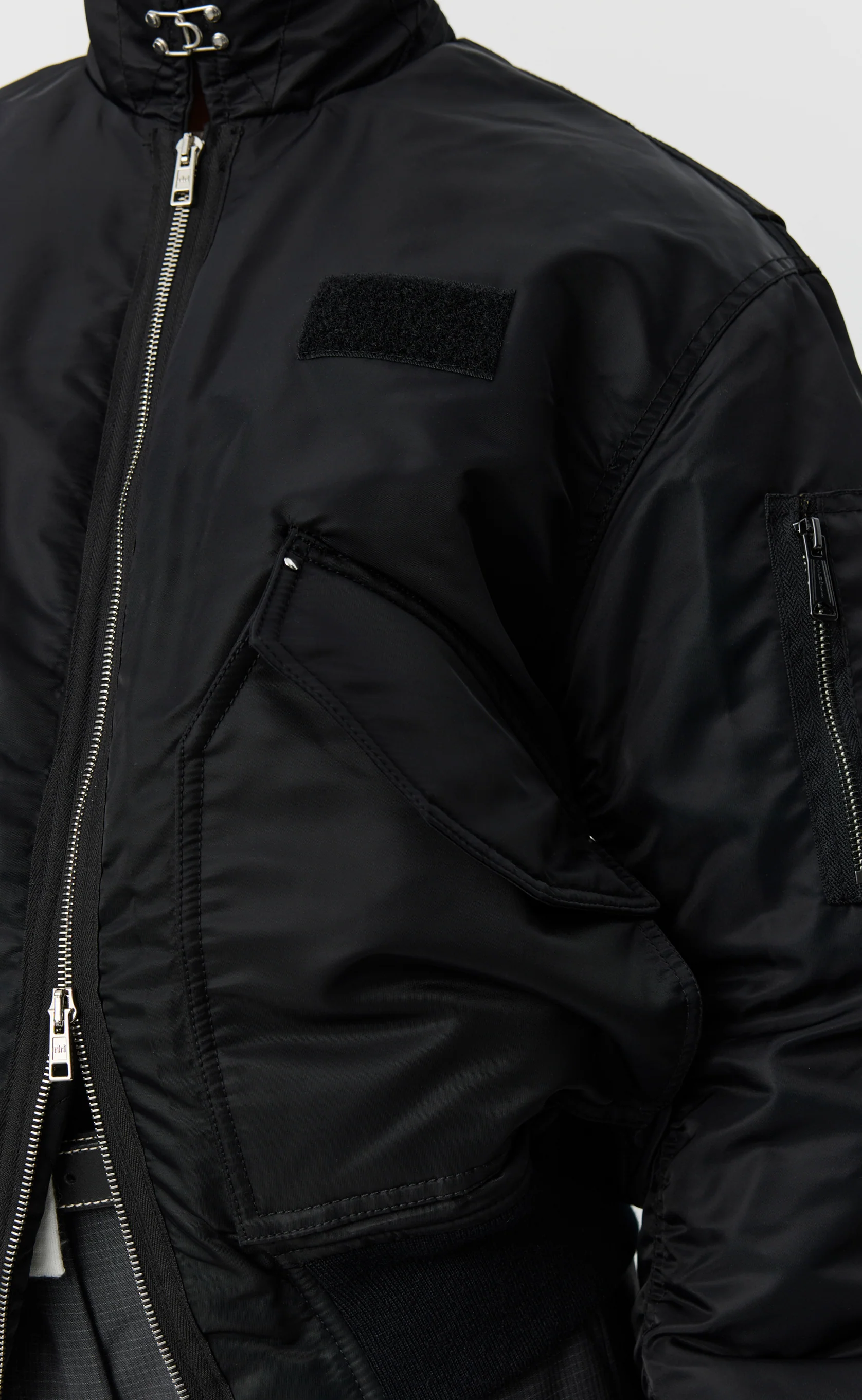 Schott CWU Bomber - Black Recycled Nylon - Image 8