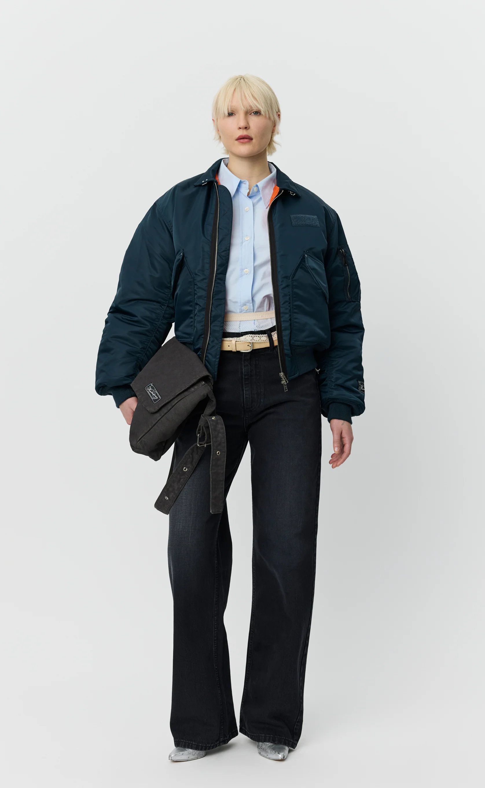 Schott CWU Bomber - Navy Recycled Nylon (pre-order) - Image 4