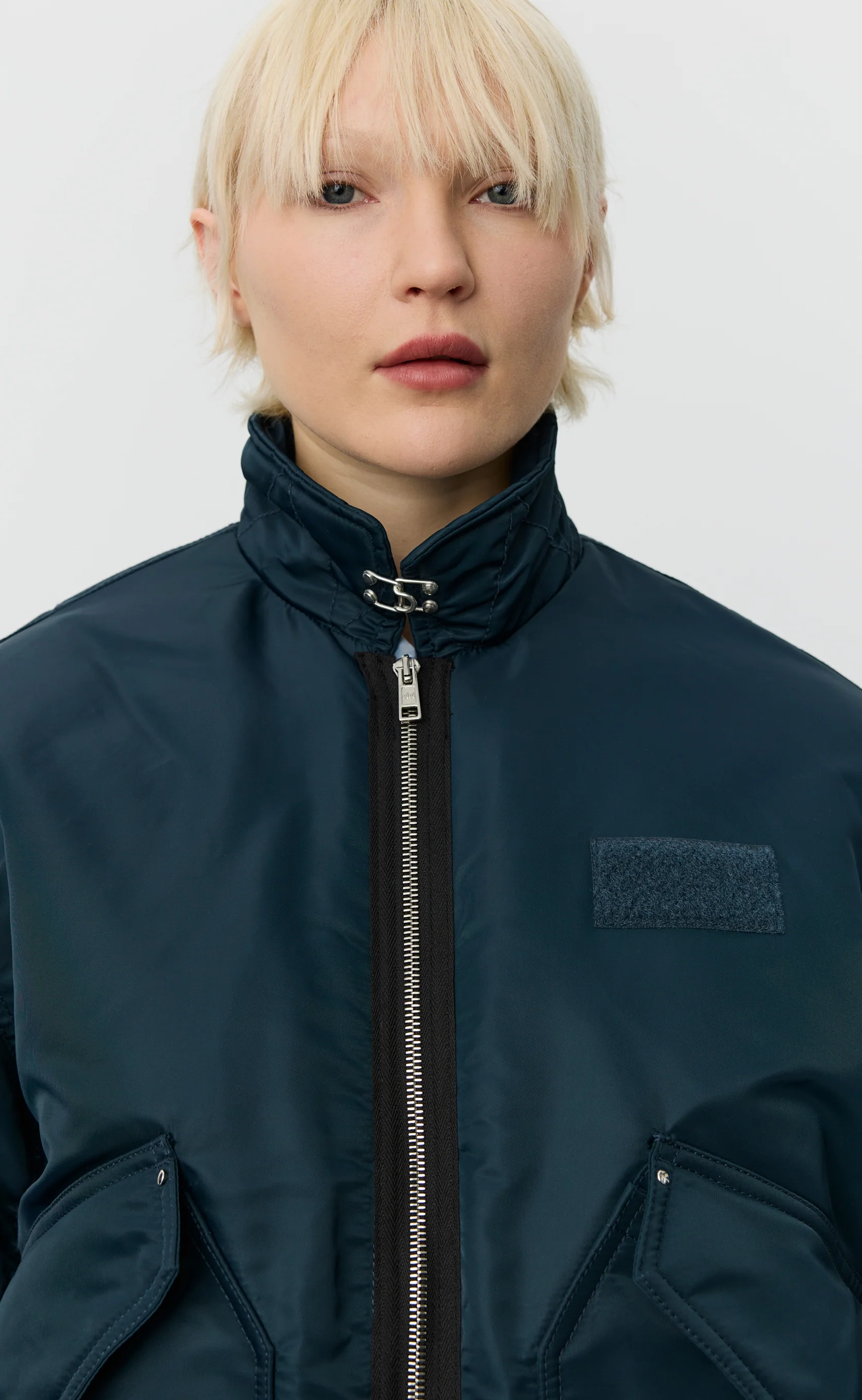 Schott CWU Bomber - Navy Recycled Nylon - Image 5