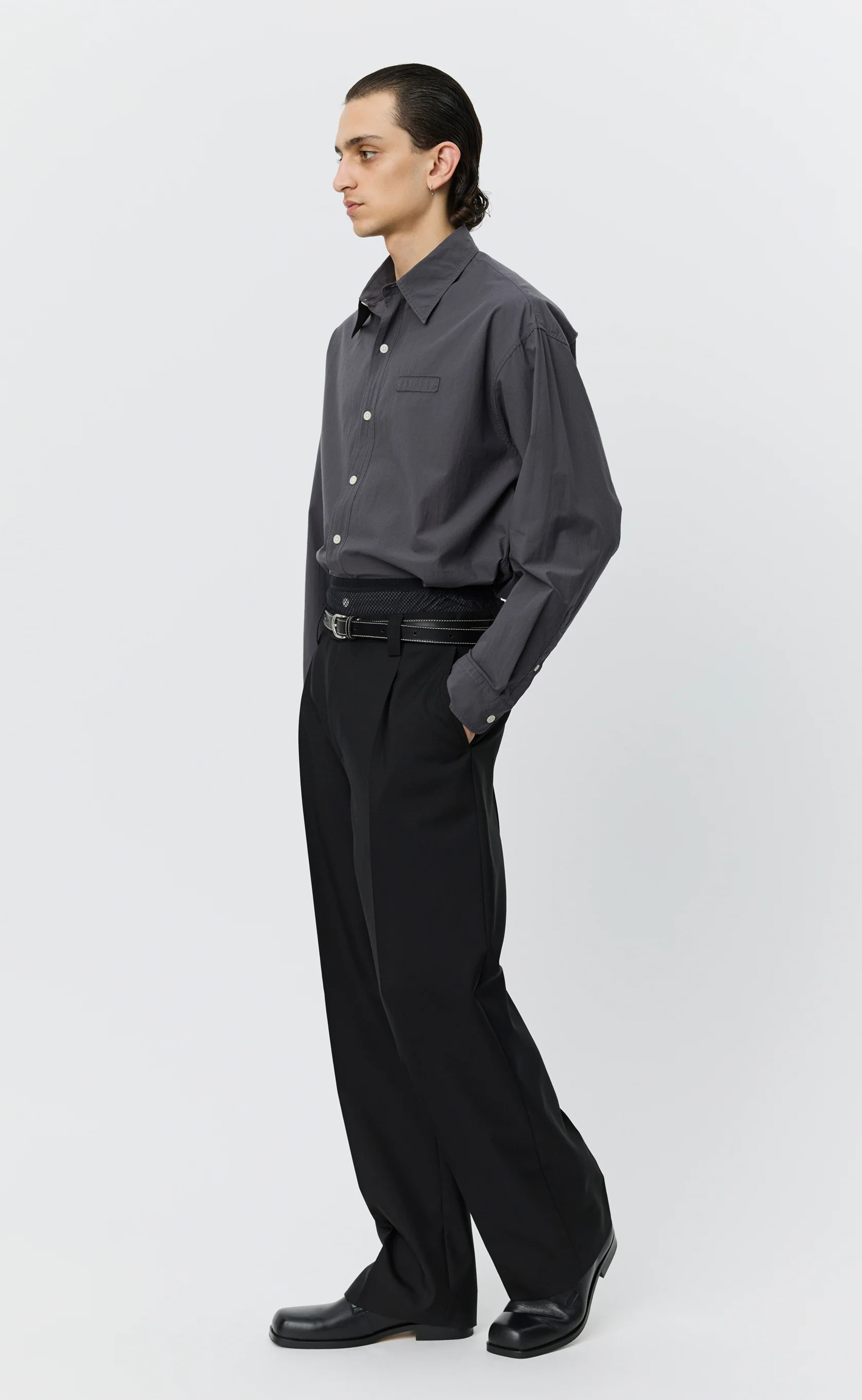 Service Trousers - Black Tropical Wool - Image 2