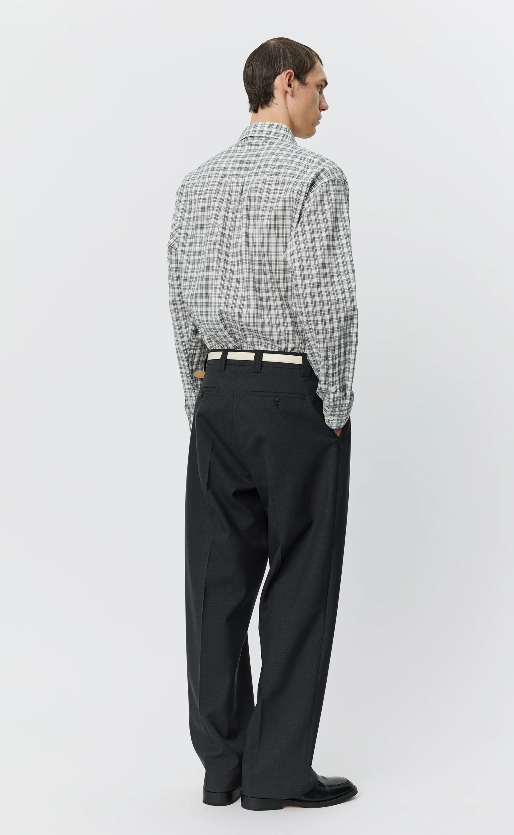 Service Trousers - Dark Grey Tropical Wool - Image 3
