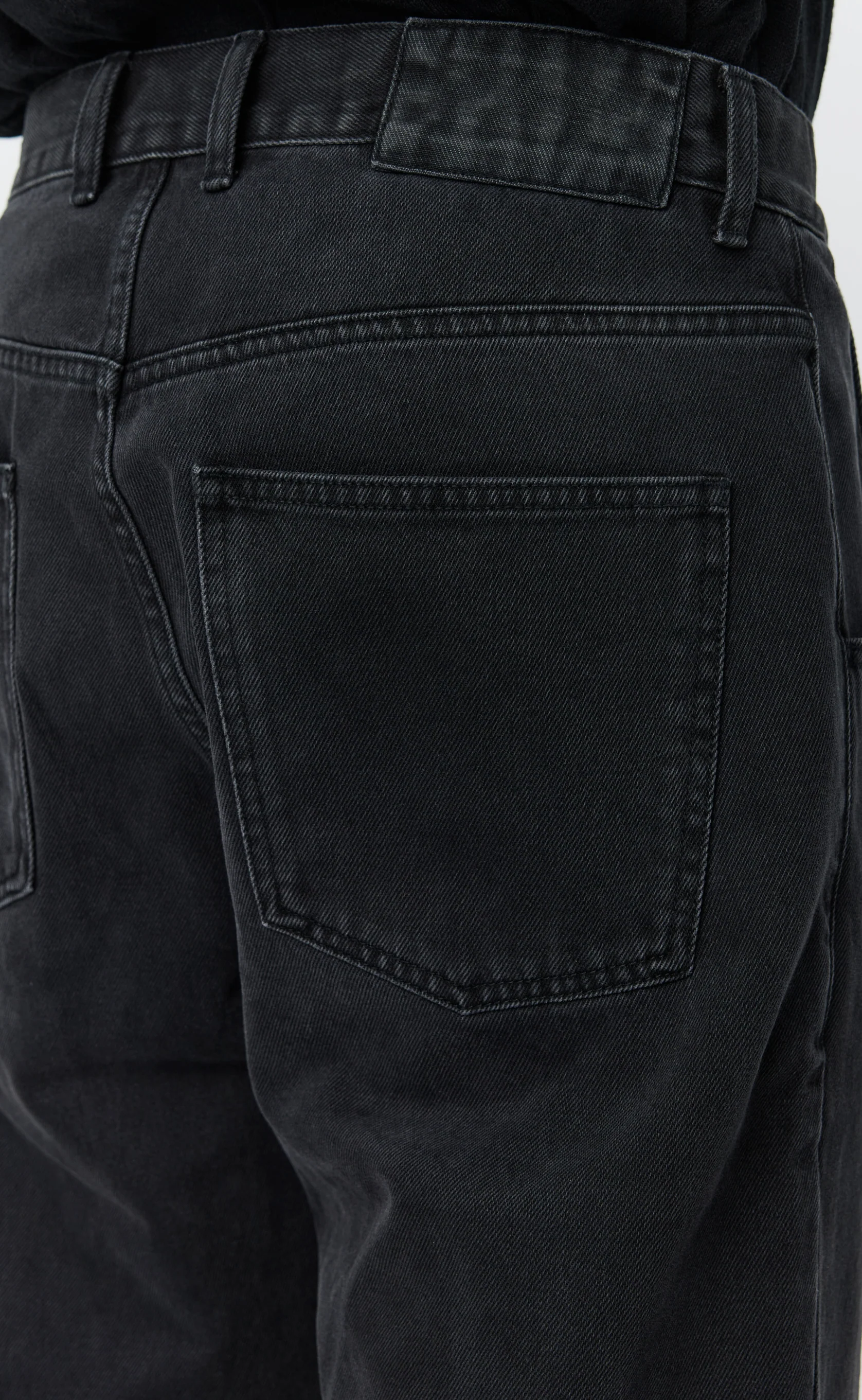 Straight Cut Jeans - Faded Black - Image 5